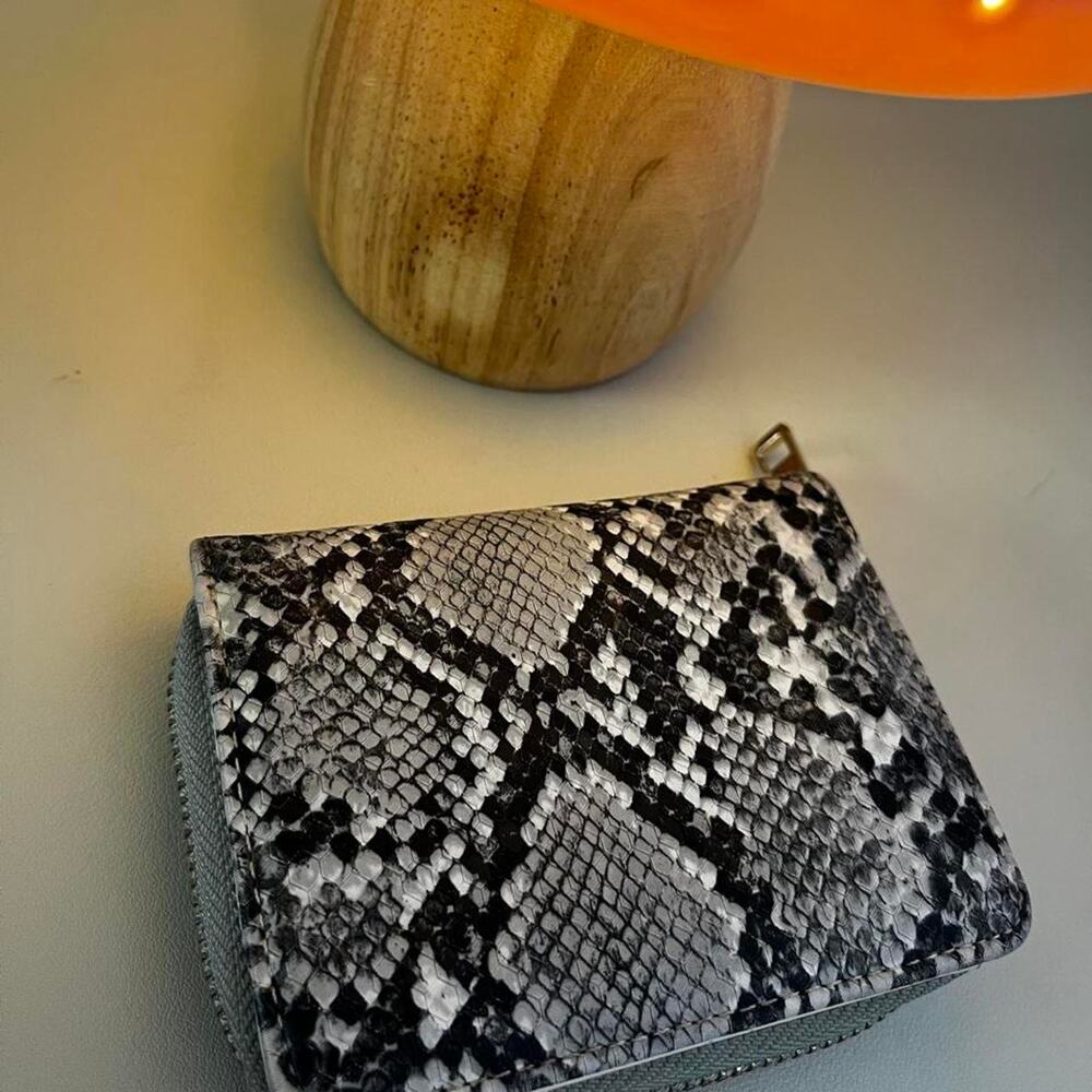 Black white gray faux